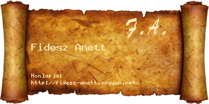 Fidesz Anett névjegykártya